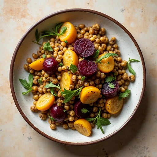 Golden Beet and Lentil Salad