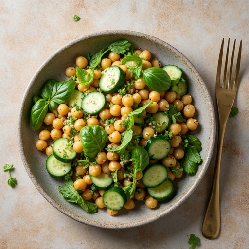 Cucumber and Chickpea Salad