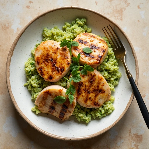 Grilled Chicken with Kohlrabi Mash