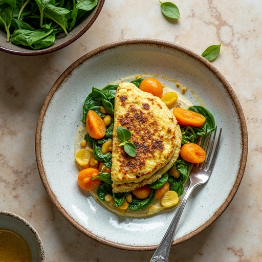 Beet and Spinach Omelette