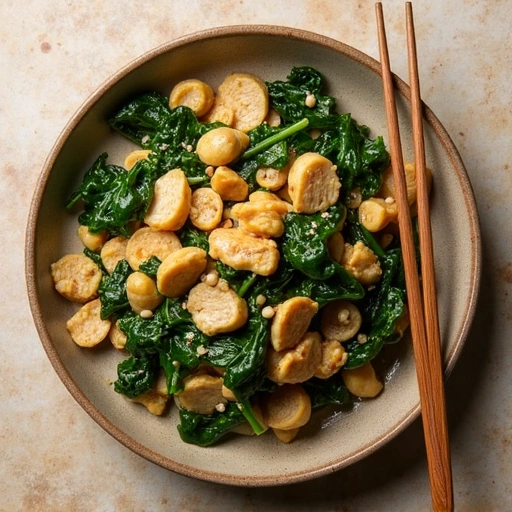 Spinach and Chicken Stir-Fry