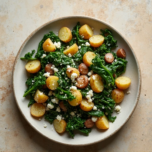 Savory Swiss Chard and Feta Potato Hash