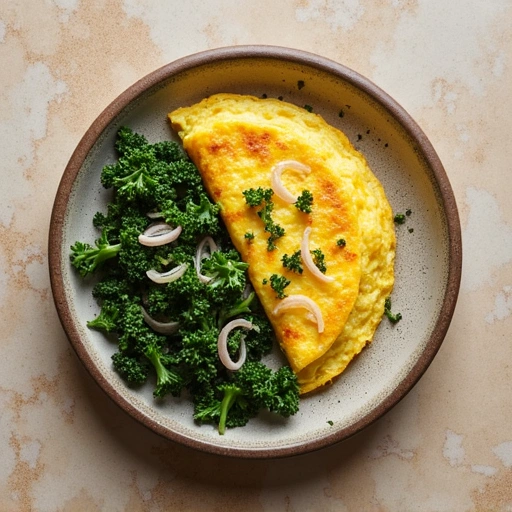 Kale and Onion Omelette