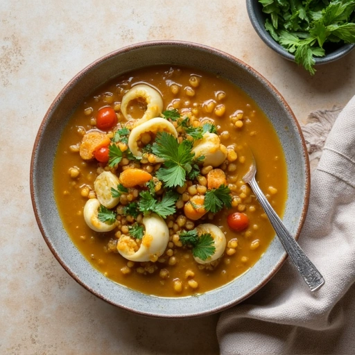Kohlrabi and Lentil Stew