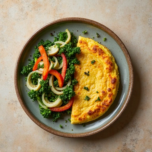 Kale and Sweet Pepper Omelette