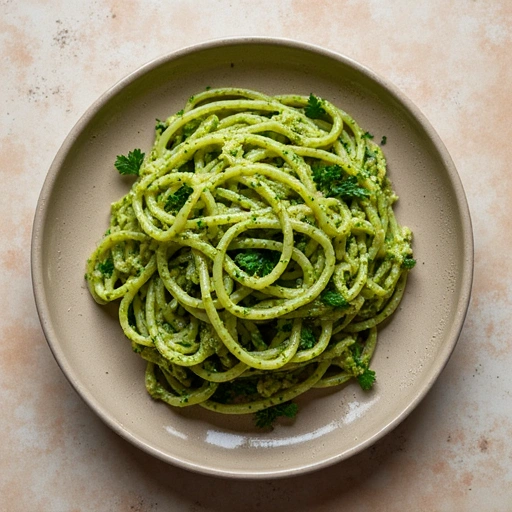 Garlic Scape Pesto Pasta
