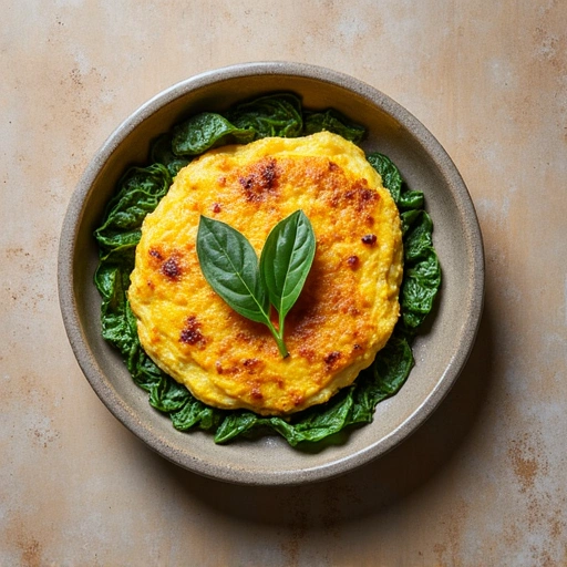 Beetroot and Spinach Omelette