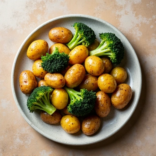 Roasted New Potatoes and Broccoli