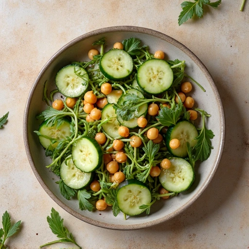 Cucumber and Chickpea Salad