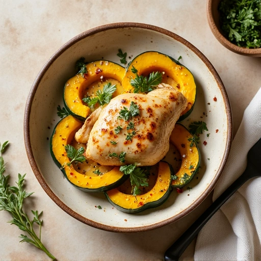 Garlic and Herb Chicken with Squash
