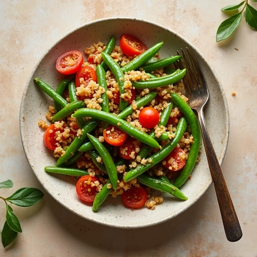 Green Bean & Tomato Stir-Fry with Quinoa