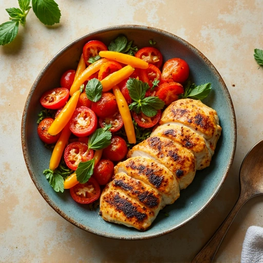 Grilled Chicken and Sweet Pepper Salad