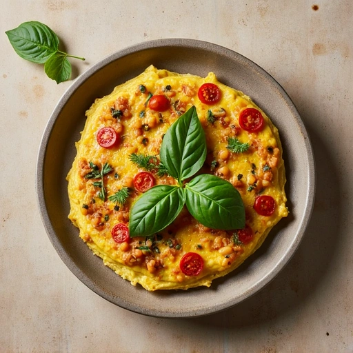 Green Tomato and Bean Omelette
