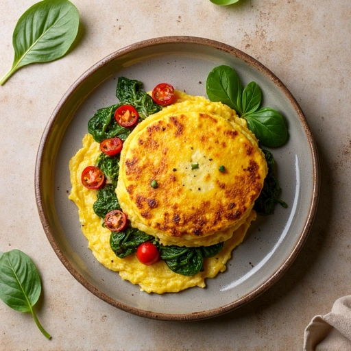 Sweet Pepper and Spinach Omelette