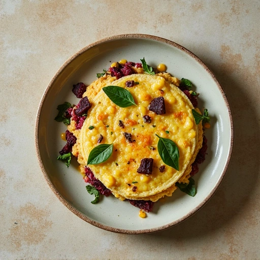 Beet and Basil Omelette