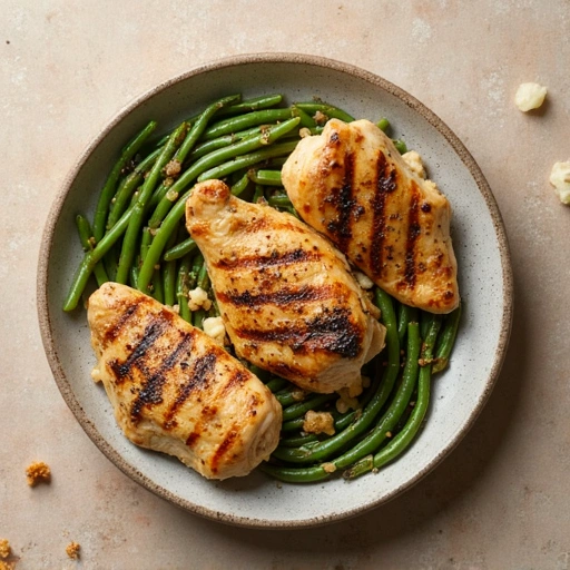 Grilled Chicken with Romano Beans