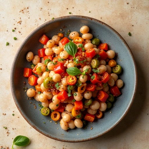 Spicy Bean & Pepper Salad