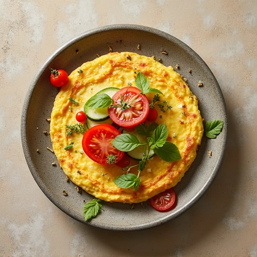 Tomato & Cucumber Omelette
