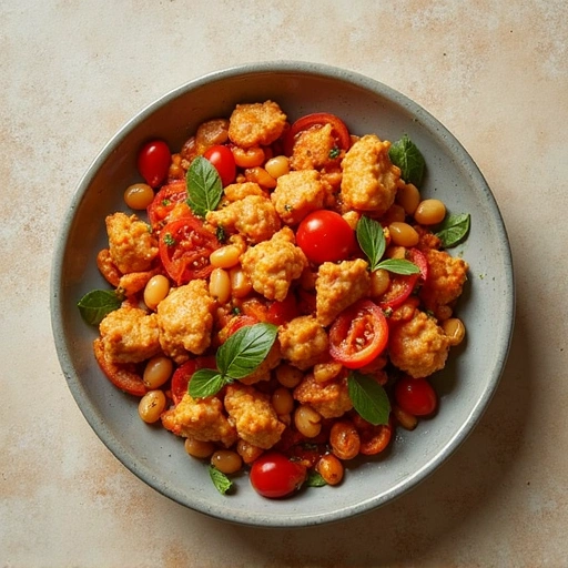 Bean and Tomato Chicken Stir-fry