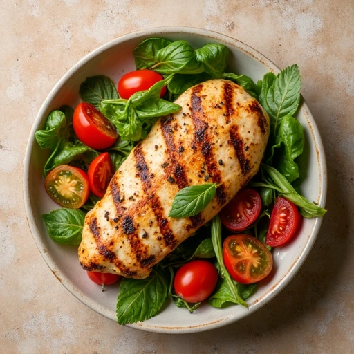 Grilled Chicken and Roma Tomato Salad