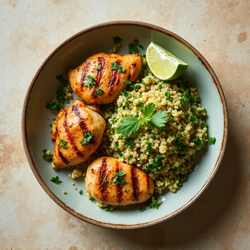 Grilled Chicken with Cilantro Lime Quinoa