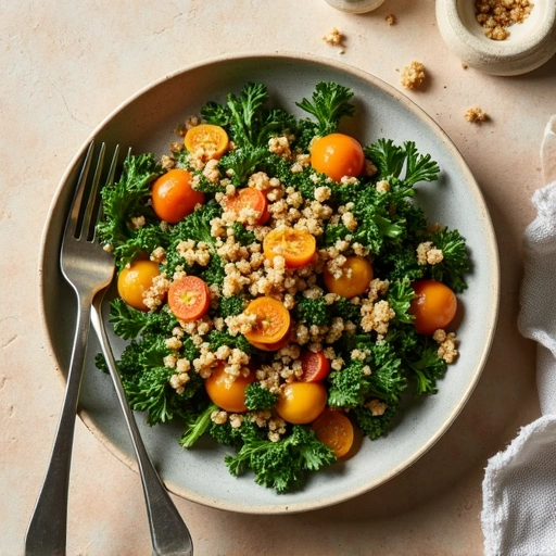 Kale and Sweet Pepper Quinoa Salad