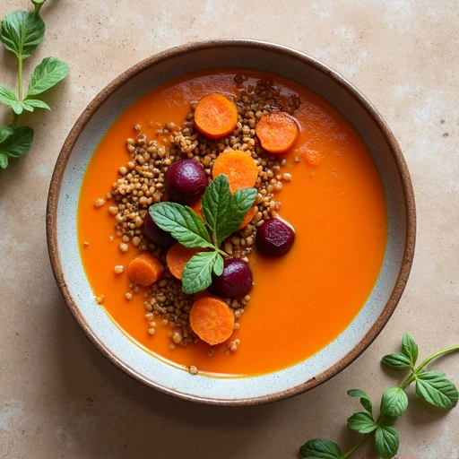 Carrot and Beet Soup with Lentils