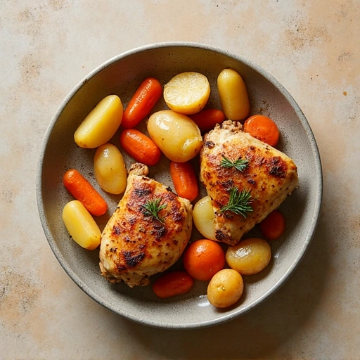 One-Pan Chicken with Potatoes and Carrots
