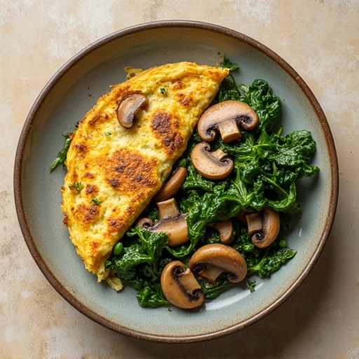 Swiss Chard & Mushroom Omelette