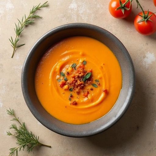 Roasted Butternut Squash and Tomato Soup