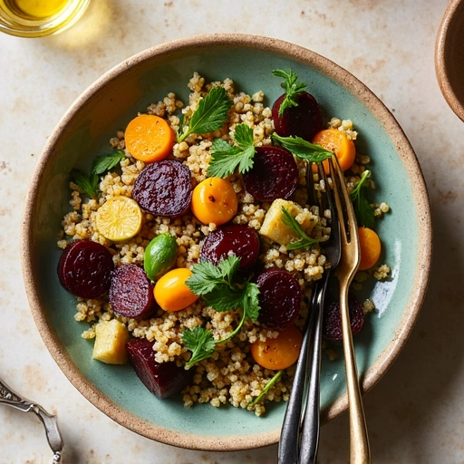 Roasted Beet and Parsley Quinoa Salad