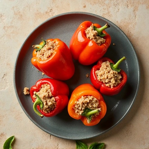 Stuffed Bell Peppers with Ground Turkey