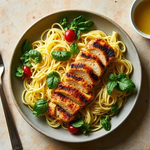 Spaghetti Squash Salad with Grilled Chicken