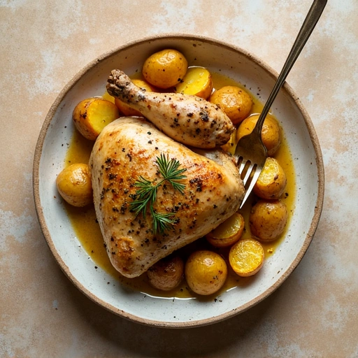 Herbed Chicken with Roasted New Potatoes