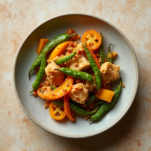 Shishito Pepper and Chicken Stir-Fry