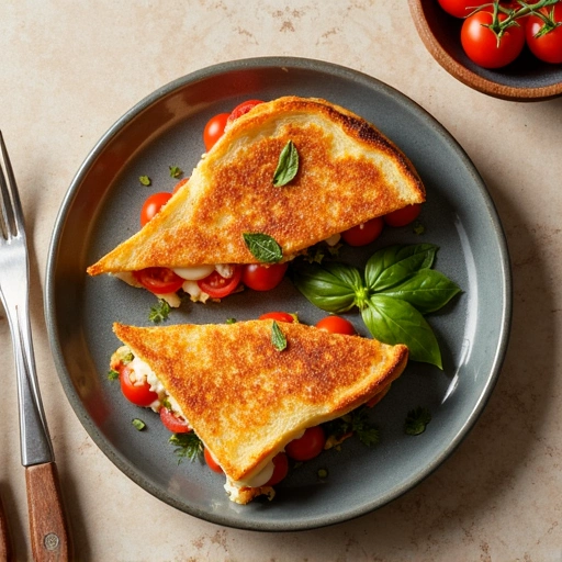 Tomato Basil Grilled Cheese