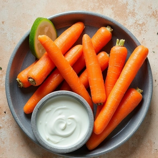 Carrot Sticks with Dill Yogurt Dip