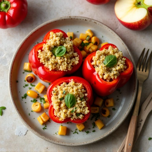 Stuffed Bell Peppers with Quinoa and Apples