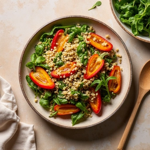 Quinoa Salad with Roasted Sweet Peppers
