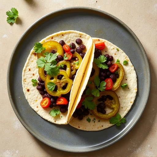 Shishito Pepper and Black Bean Tacos
