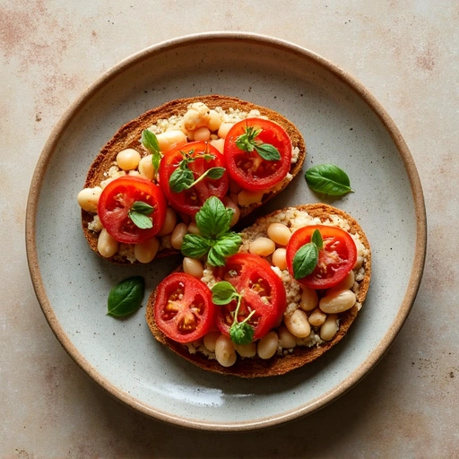 Tomato and White Bean Bruschetta