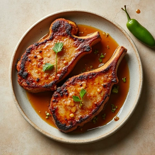Jalapeno and Apple Glazed Pork Chops