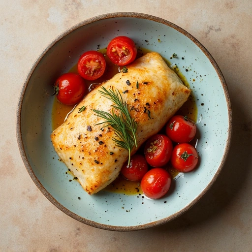 Baked Cod with Tomatoes and Dill
