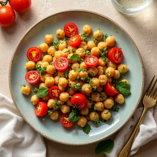 Chickpea Salad with Grape Tomatoes