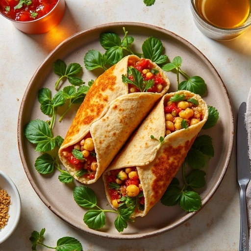 Sweet Pepper and Chickpea Wrap