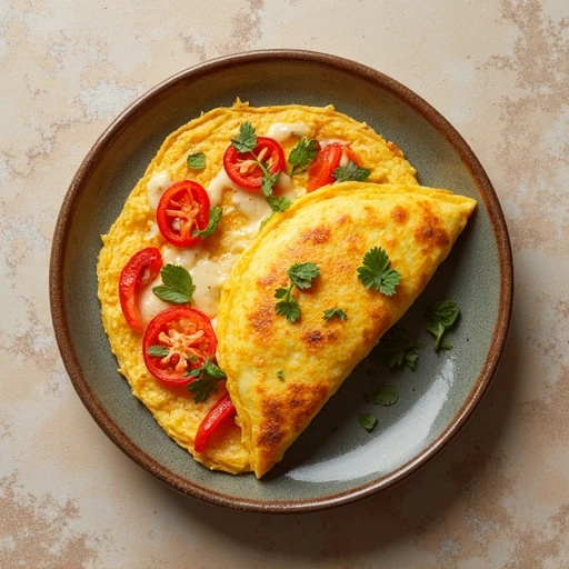 Sweet Pepper and Cheese Omelette