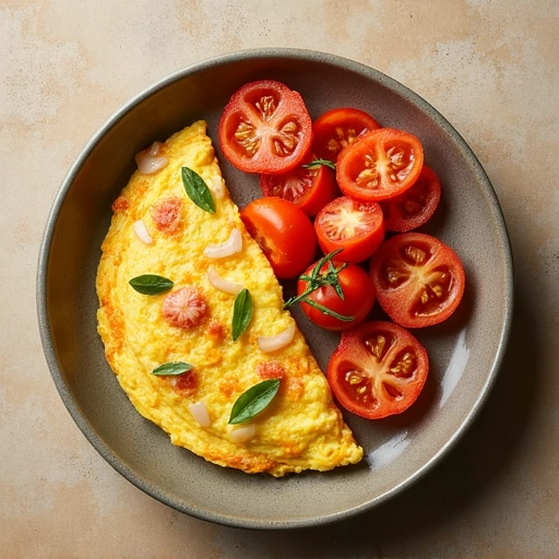 Tomato and Onion Omelette