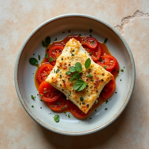 Baked Cod with Tomato and Herb Crust