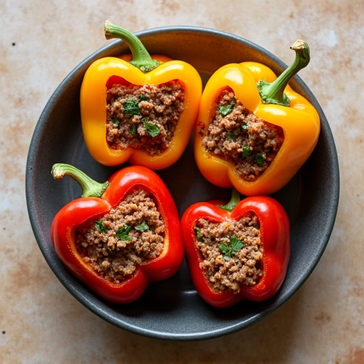 Stuffed Bell Peppers with Ground Beef