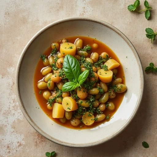 Green Romano Bean and Potato Stew